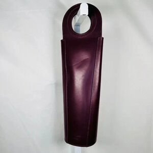 2/$30 OENOPHILIA Vino Tote Leather Burgundy Party Holiday